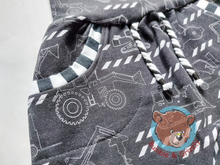 Load image into Gallery viewer, Monochrome Construction Grow With Me Shorts/ 12m-3Y