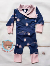 Load image into Gallery viewer, Mountains and Trees Envelope Romper- 3-12 months