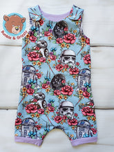 Load image into Gallery viewer, Floral Wars Shortalls- 12m-3T