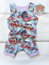 Load image into Gallery viewer, Floral Wars Shortalls- 12m-3T