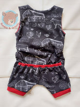 Load image into Gallery viewer, Farmyard Envelope Back Shortalls- 12m-3T