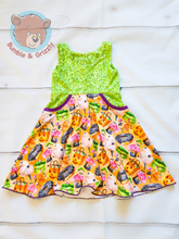Load image into Gallery viewer, Twirly Hood Spooky Treats Dress Set- 3T-6