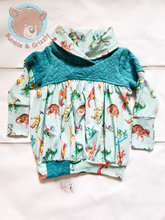 Load image into Gallery viewer, Colourful Dinos Bubble Tunic- 12m-3T