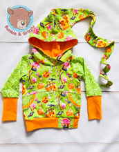 Load image into Gallery viewer, Twirly Hood Halloween Treats Hoodie- 12m-3T