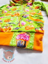 Load image into Gallery viewer, Twirly Hood Halloween Treats Hoodie- 12m-3T