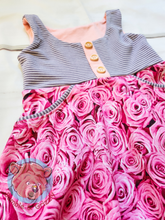 Load image into Gallery viewer, Pink Roses and Pockets Dress- 12m-3T