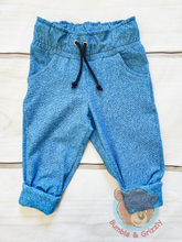 Load image into Gallery viewer, Faux Jeans Drawstring Joggers- 12m-3T