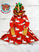 Load image into Gallery viewer, Holly-corn Hooded Dress 3T-6