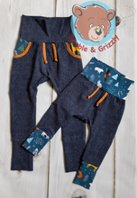 Load image into Gallery viewer, Woodland Grow With Me Pants- No Pocket/3-12m
