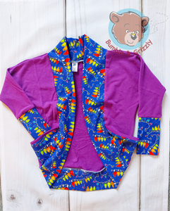 Christmas Lights Cocoon Cardi/ 3-6Y