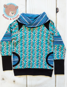 Scales and Stripes Pullover/6-9Y