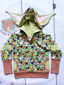 Tiny Alien Grow With Me Hoodie/12m-3Y