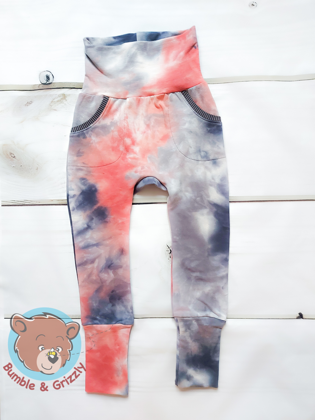 Tie Dye Grow With Me Pants/3-6Y