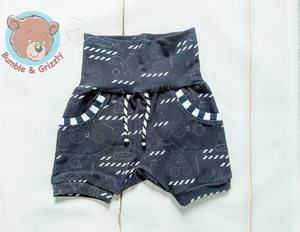 Monochrome Construction Grow With Me Shorts/ 12m-3Y