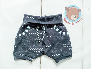 Monochrome Construction Grow With Me Shorts/ 12m-3Y