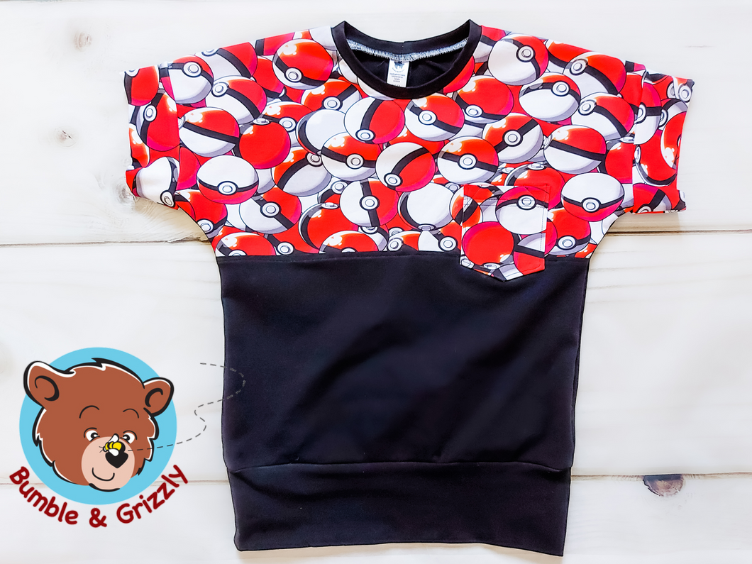 Pokeball Grow With Me T-shirt/ 6-9Y