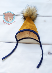 Camel Waffle Pixie Hat- 3-6m