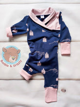 Load image into Gallery viewer, Mountains and Trees Envelope Romper- 3-12 months
