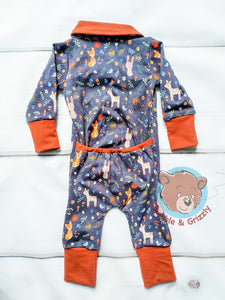 Spring Creatures Envelope Romper- 3-12m