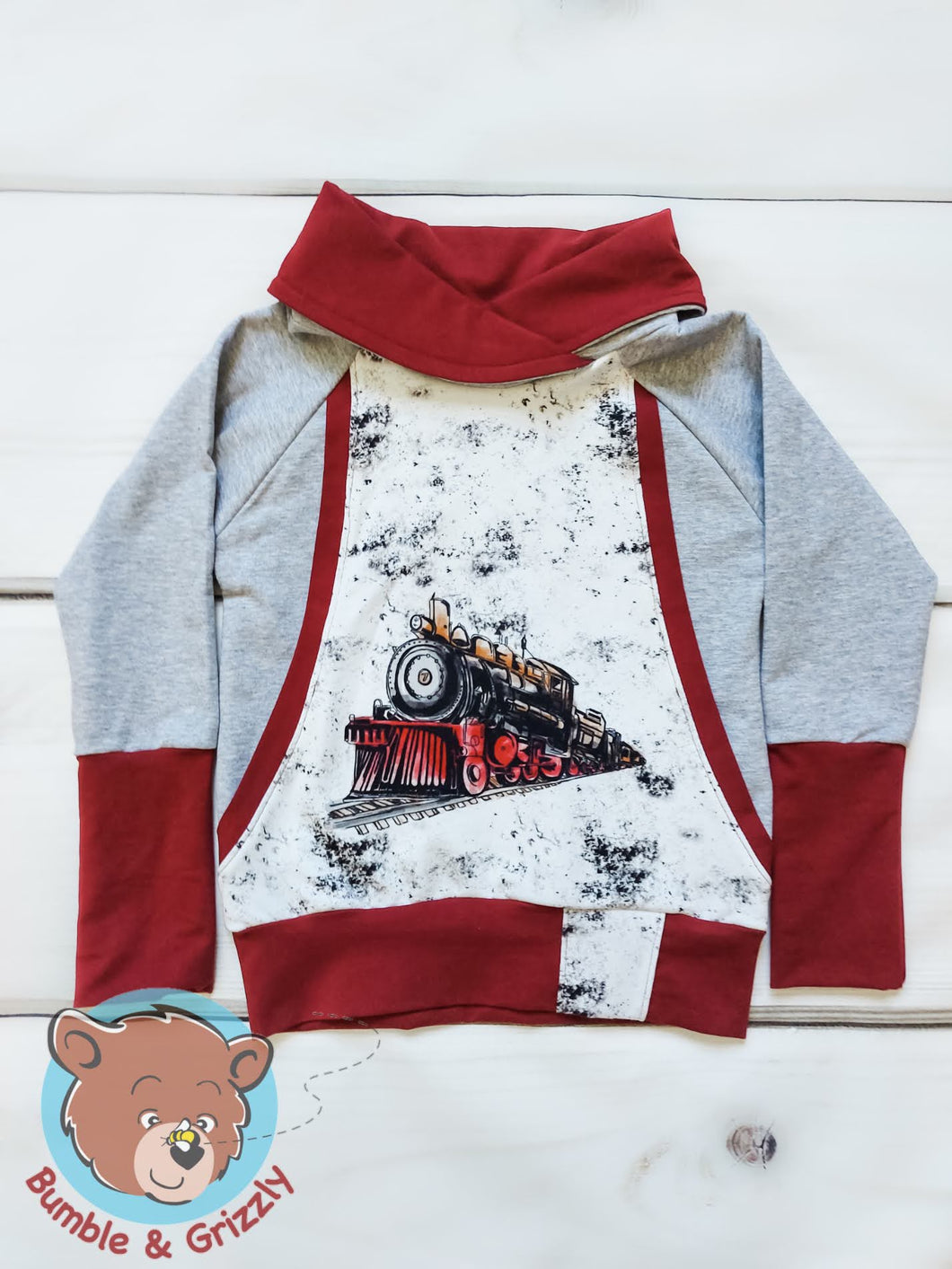 Big Pocket Train Pullover- 3T-6y