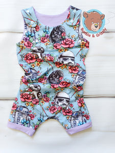 Floral Wars Shortalls- 12m-3T