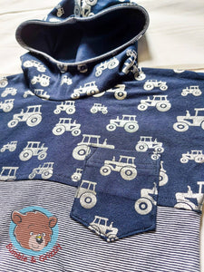 Metallic Tractors Hooded Tee- 12m-3T