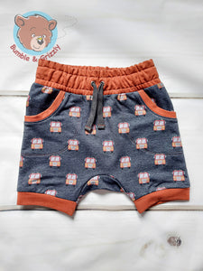 Fire Truck Shorts- 3-6Y