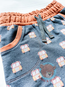 Fire Truck Shorts- 3-6Y