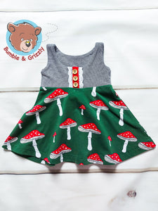 Toadstool Dress- 3-12m