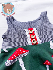 Toadstool Dress- 3-12m