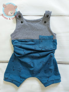 Weiner Dogs Shortalls- 3-12m