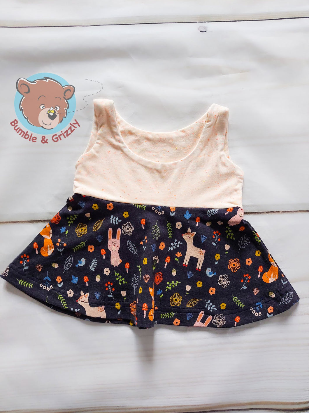 Woodland Shortie Dress- 3-12m