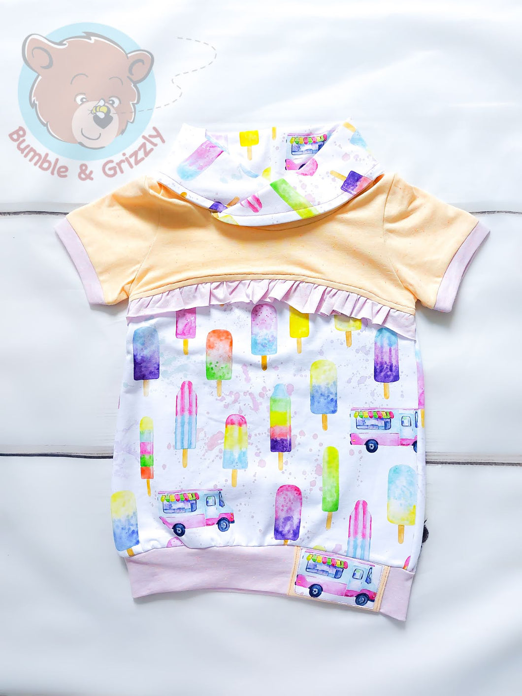 Ice Cream Ruffle Tunic- 12m-3T