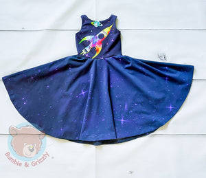 Blast off! Twirly Dress- 3T-6