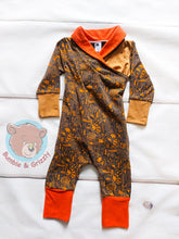 Load image into Gallery viewer, Rust Woodland Envelope Romper- 3-12m
