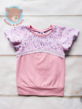 Load image into Gallery viewer, Cherry Blossoms Flutter Tee- 3T-6
