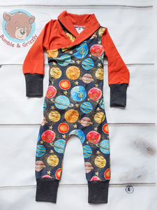 Space Adventure Envelope Romper- 12m-3T