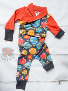 Space Adventure Envelope Romper- 12m-3T