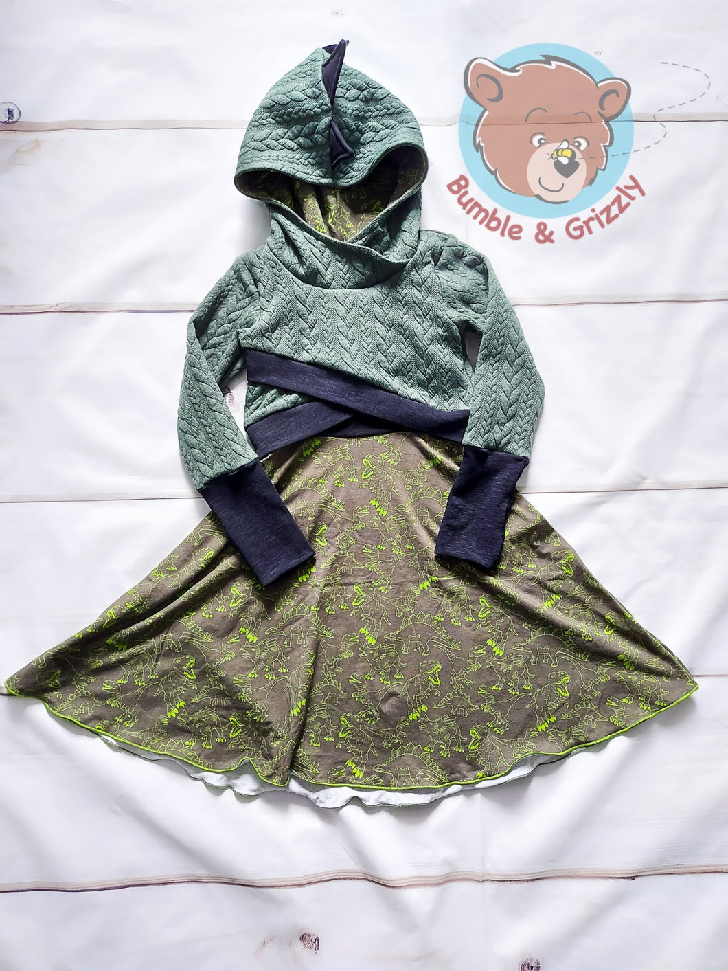 Dino Dress Set- 6-9Y