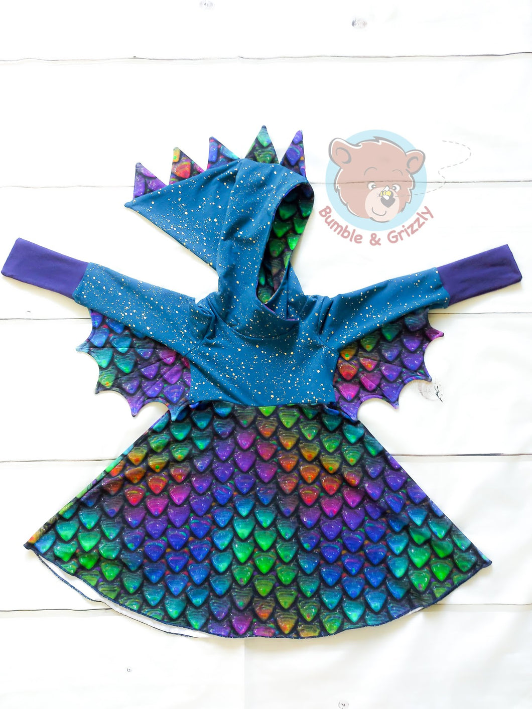 Dragosaur Dress- 3T-6Y