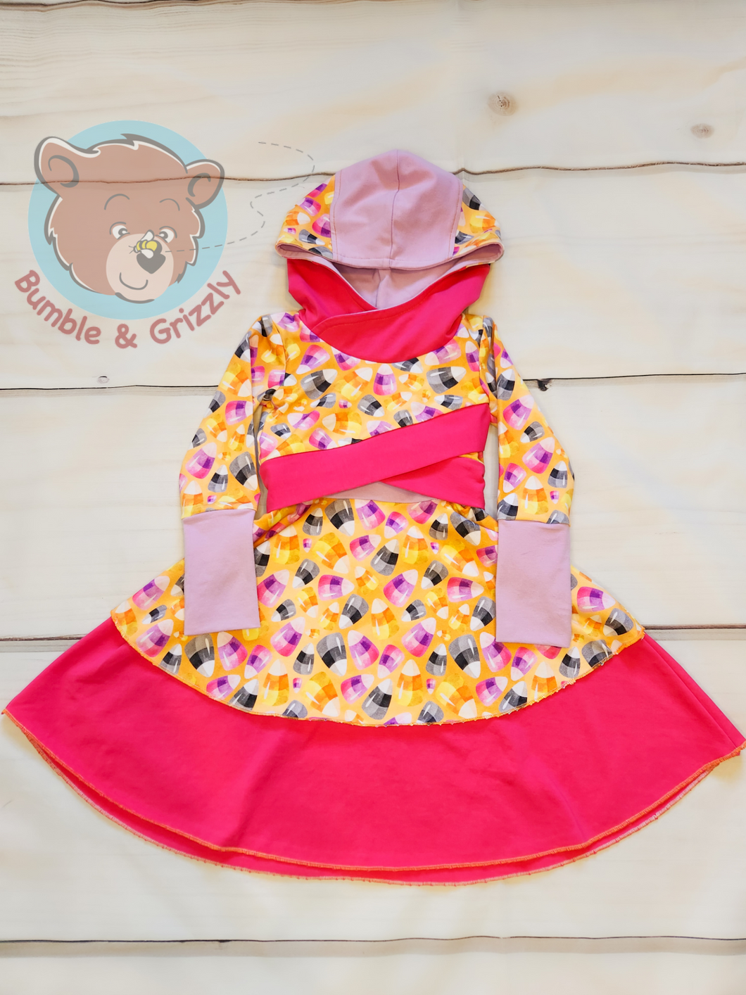 Candy Corn Corn Dress set- 12m-3T