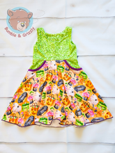 Load image into Gallery viewer, Twirly Hood Spooky Treats Dress Set- 3T-6
