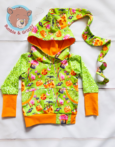 Twirly Hood Halloween Treats Hoodie- 12m-3T