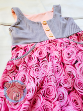 Load image into Gallery viewer, Pink Roses and Pockets Dress- 12m-3T
