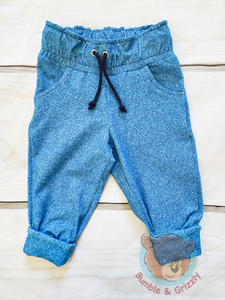 Faux Jeans Drawstring Joggers- 12m-3T