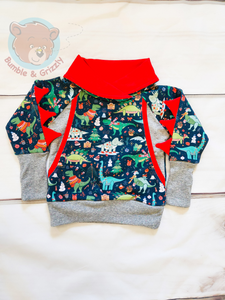 Holi-dino Big Pocket Pullover 12m-3T